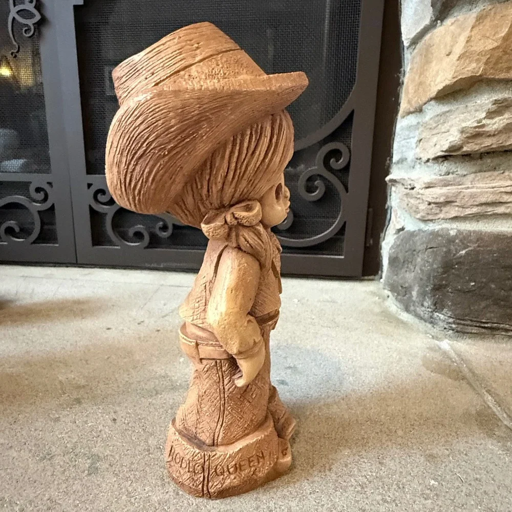 Vintage Rodeo Queen Cowgirl Figurine 1976 Bill Mack Western Fannykins 70s Kitsch